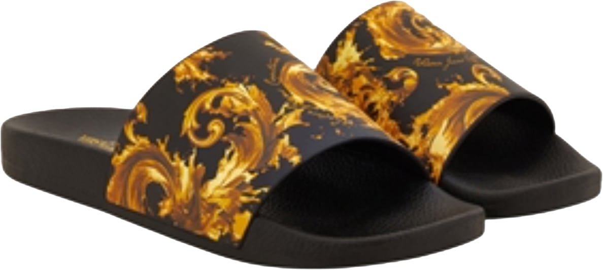 Versace Jeans Couture Fondo Slide DIS SQ4 Slippers Zwart