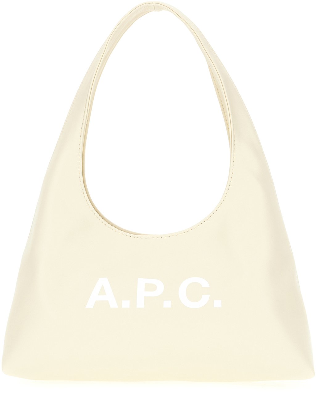 A.P.C. A.p.c. Chalk synthetic leather small Ninon shoulder bag Neutraal