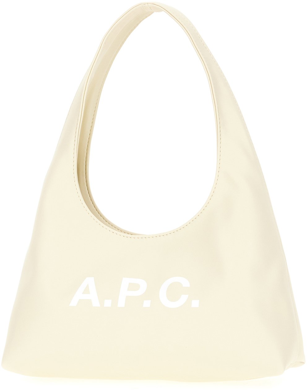 A.P.C. A.p.c. Chalk synthetic leather small Ninon shoulder bag Neutraal