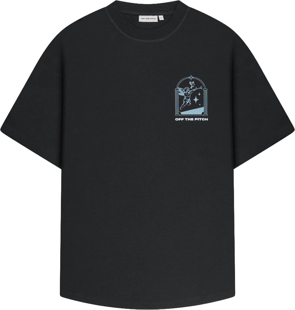 OFF THE PITCH Passage Oversized Fit Tee Black Zwart