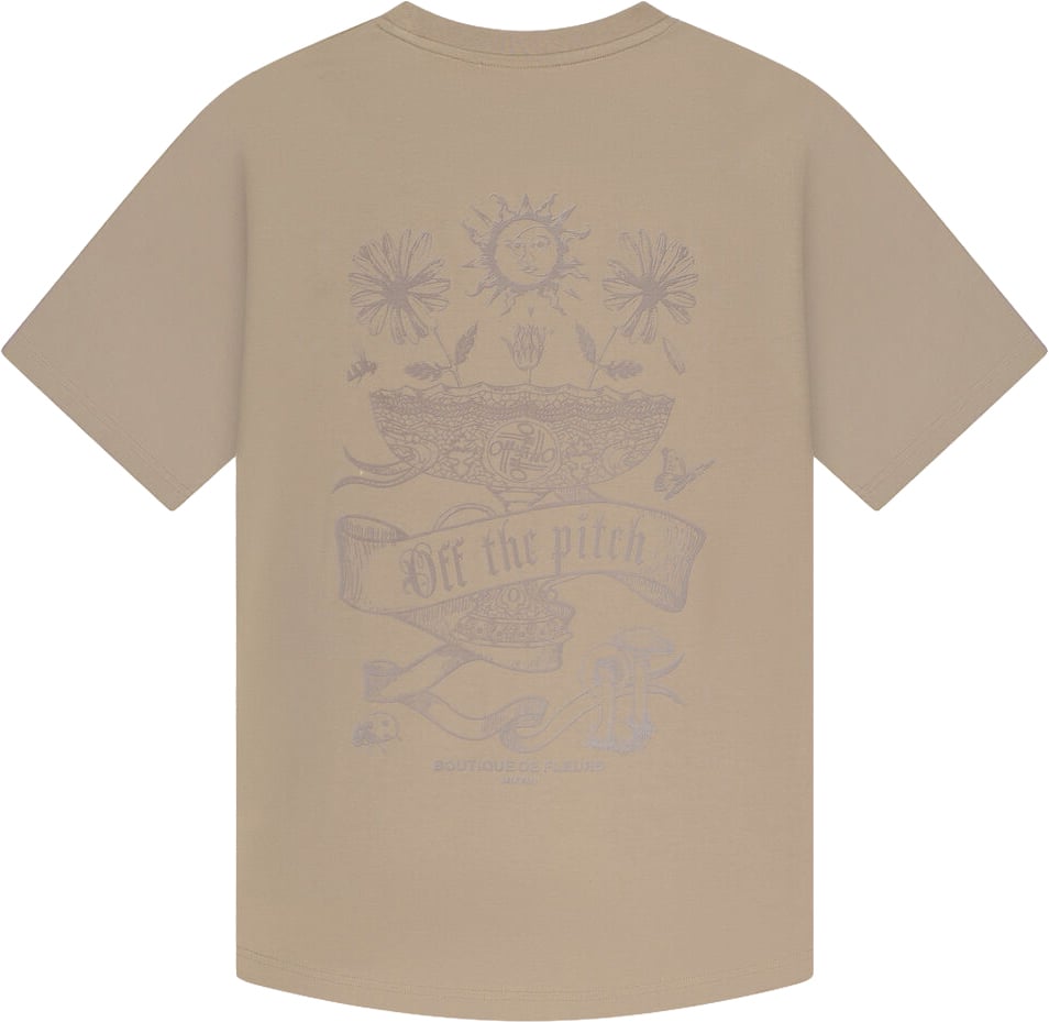 OFF THE PITCH Botanic Slim Fit Tee Sand Beige