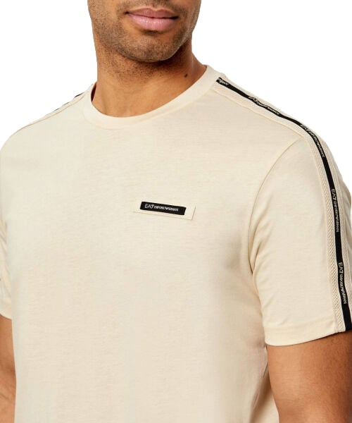 EA7 Logo Tape T-shirt Fog Beige