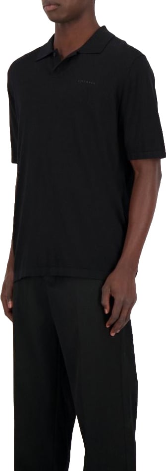 Airforce Knitted polo shirt Zwart