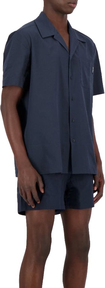 Airforce Seesucker Polo Shirt Blauw