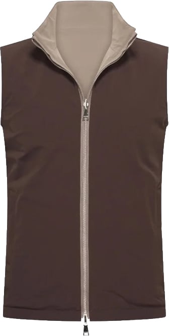Mi Piace Gilet Reversible Falcon Espresso Taupe