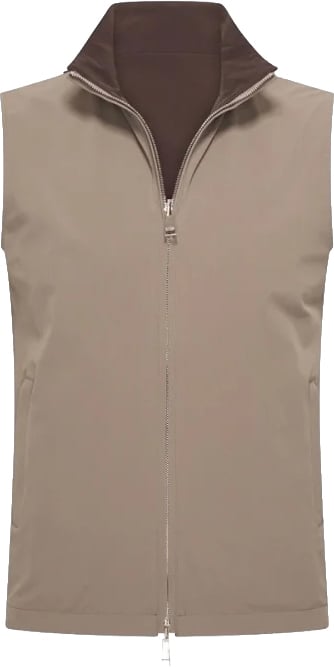 Mi Piace Gilet Reversible Falcon Espresso Taupe