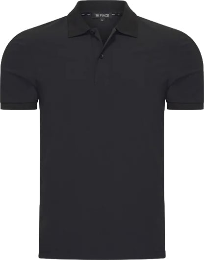 Mi Piace Polo Shirt Black Zwart