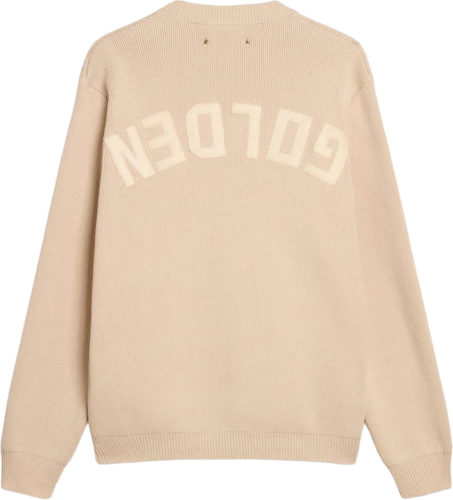 Golden Goose Pull taupe logo rug Taupe