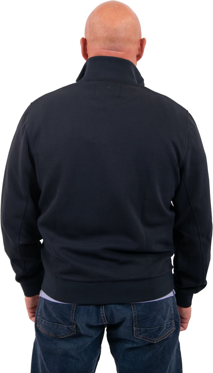 Lyle & Scott Pique zip vest Blauw