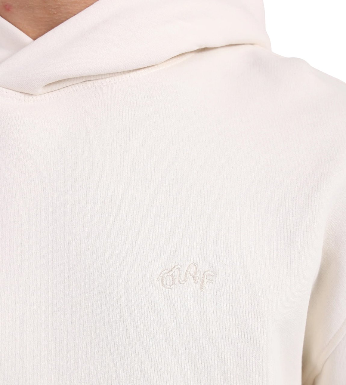 ØLÅF olaf signature boxy hoodie Wit