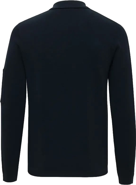 Genti genti polo zip ls navy Blauw