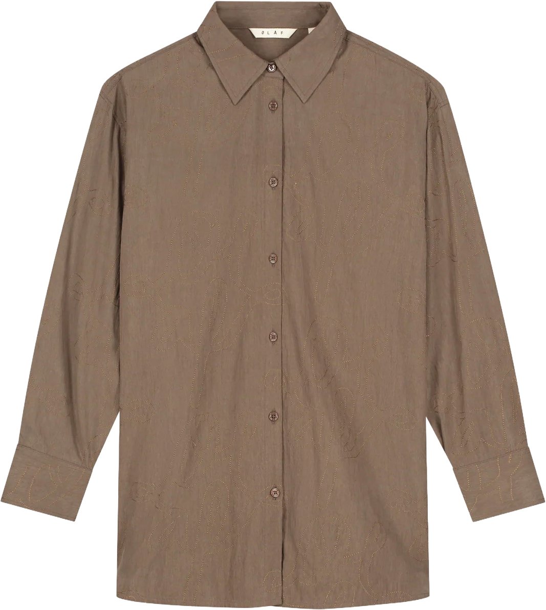 ØLÅF oversized shirt Bruin