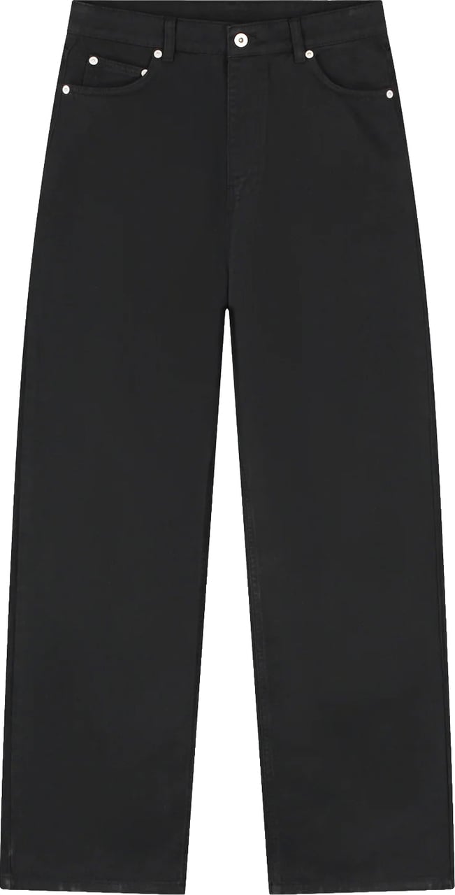ØLÅF Brushed twill demim pants Zwart