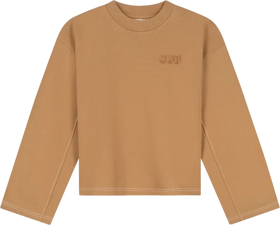 ØLÅF contrast retro crewneck Bruin