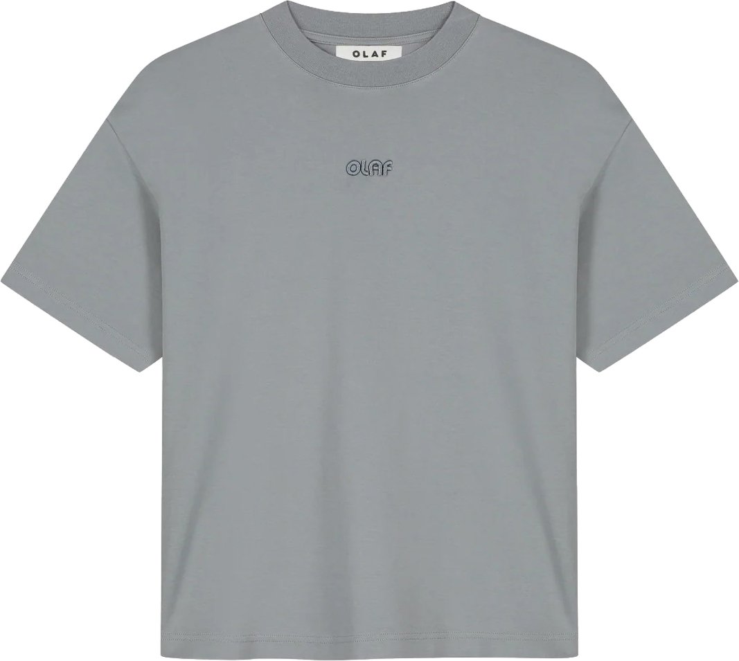 ØLÅF retro logo boxy tee Grijs