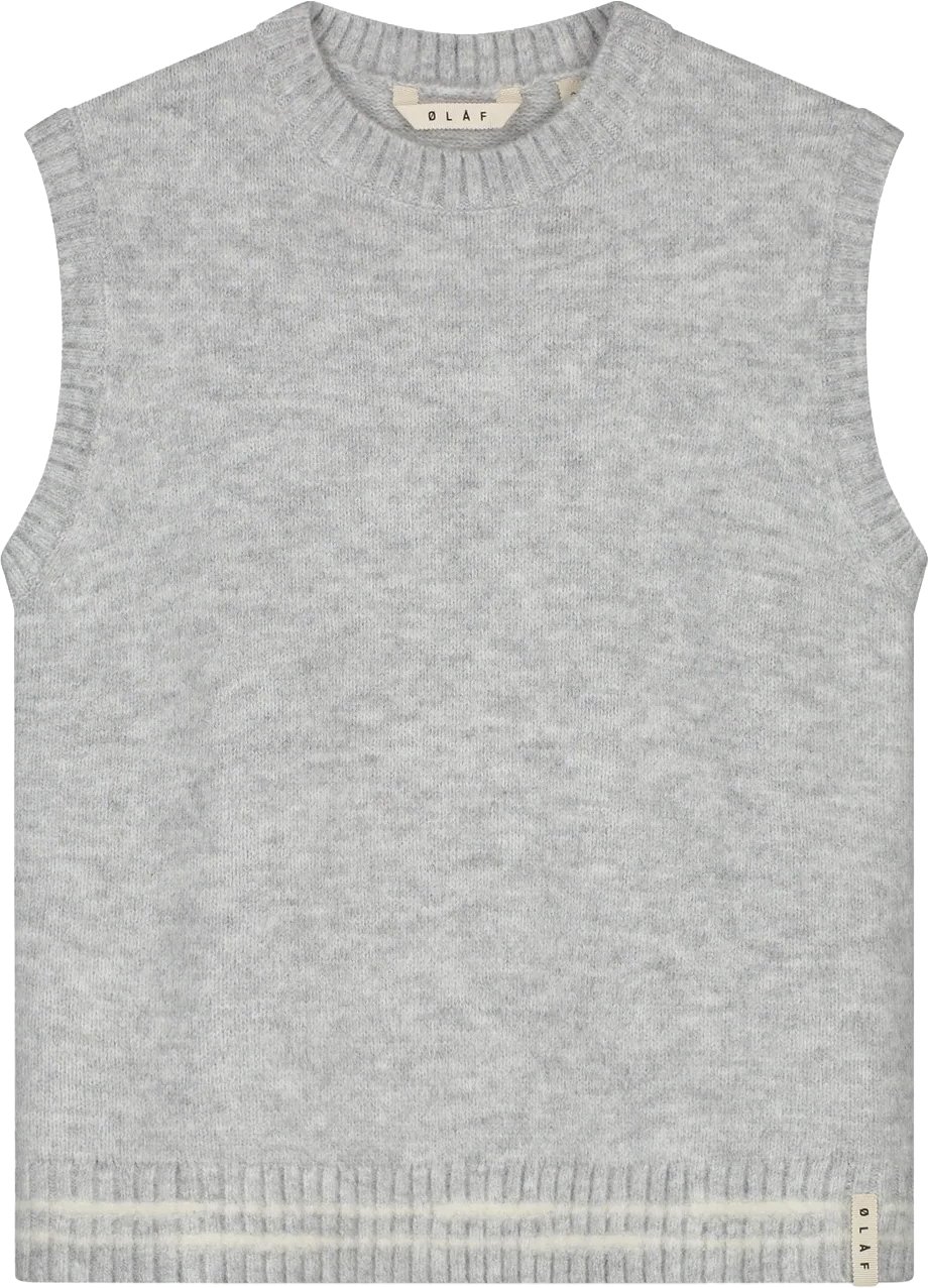 ØLÅF crafted detail knit vest Grijs