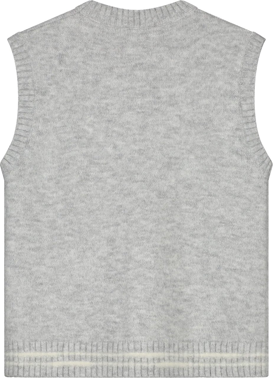 ØLÅF crafted detail knit vest Grijs