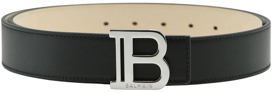 Balmain BALMAIN Leather Belt Zwart
