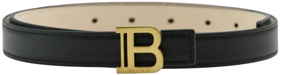 Balmain BALMAIN Leather Belt Zwart