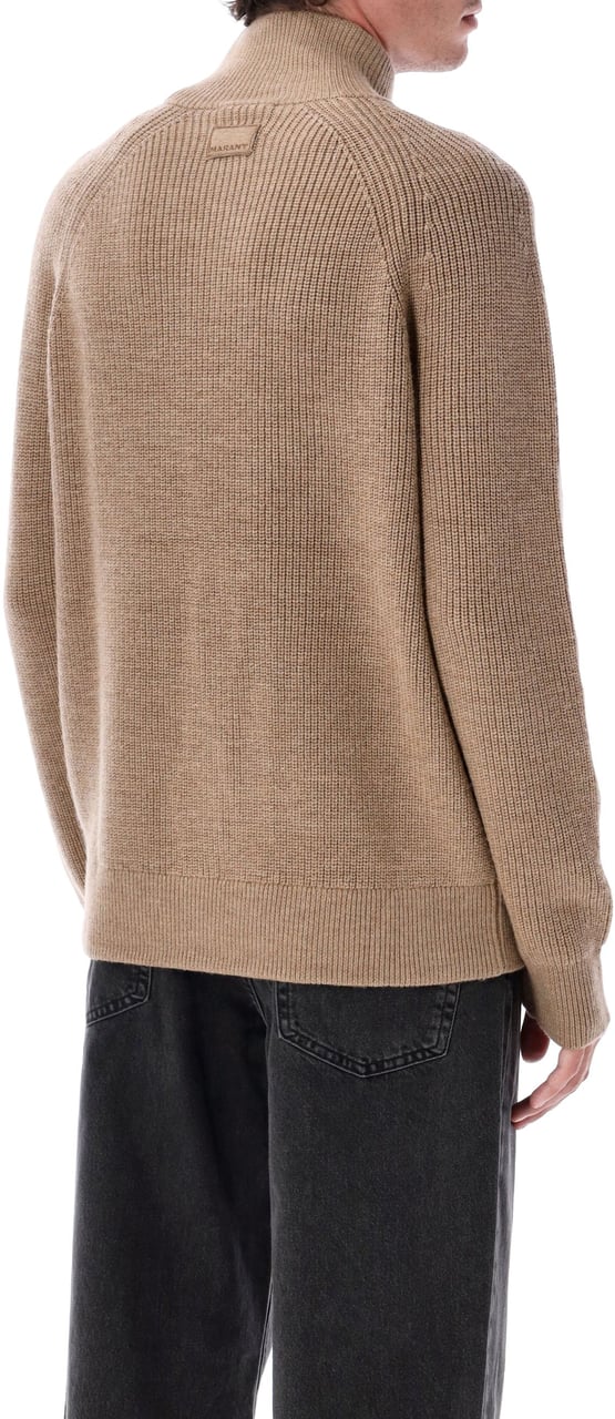 Isabel Marant Benet Zip Knit Marrone Beige