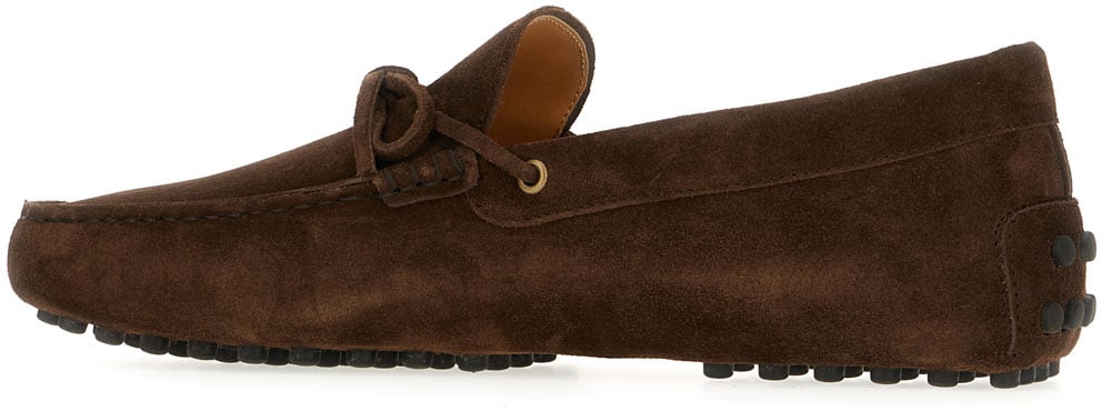 Tod's Chocolate suede loafers Bruin