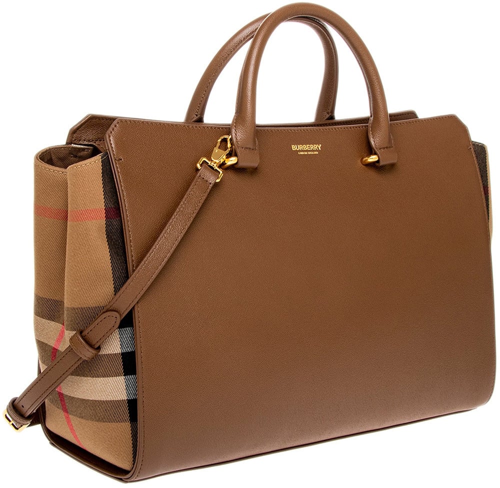 Burberry Burberry banwell medium leather bag Bruin