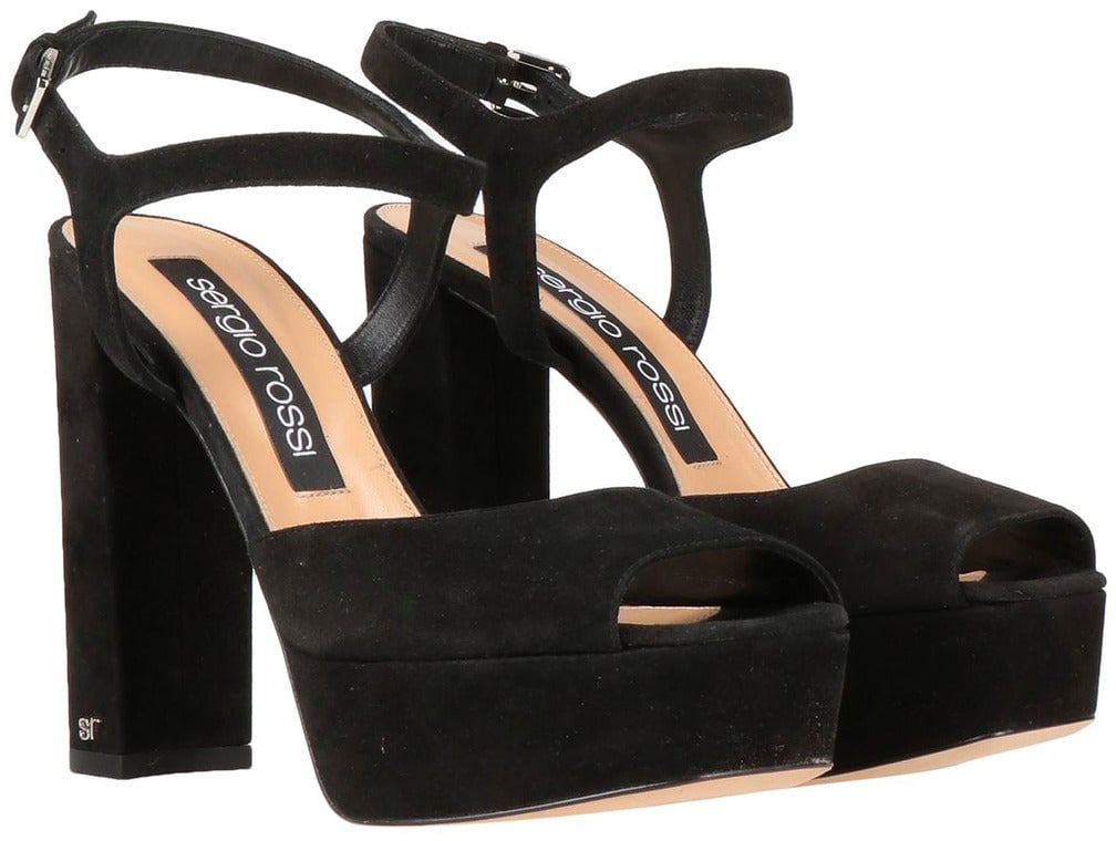 Sergio Rossi sergio rossi - Sandals - a81800-mte156-nero Zwart