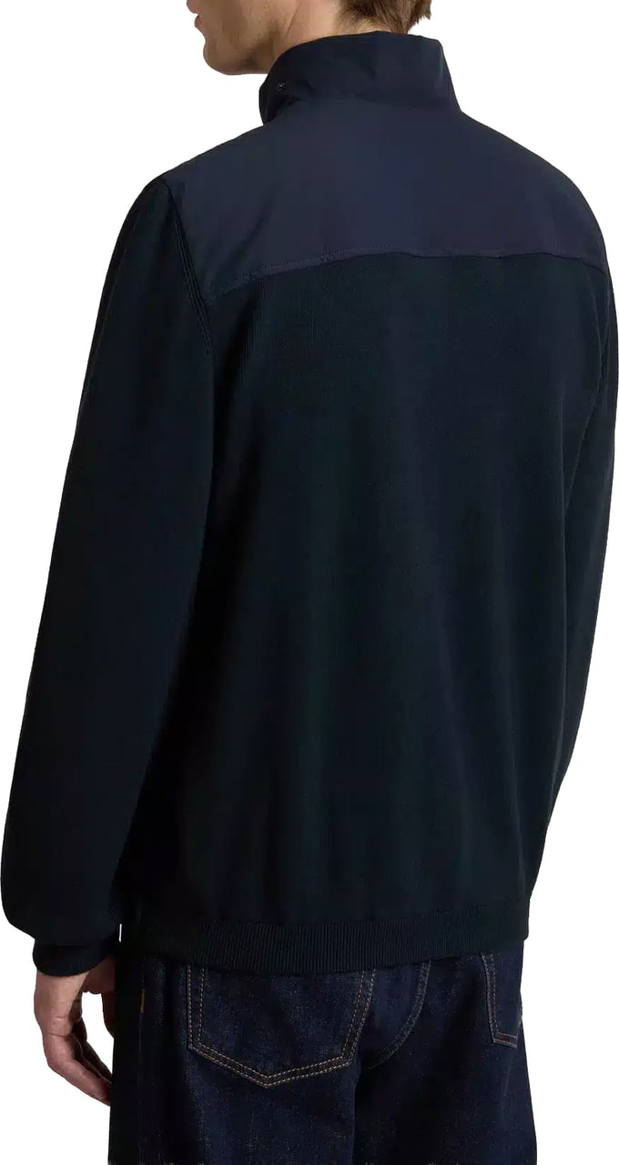 Woolrich Two Layers Hybrid Melton Blue Blauw