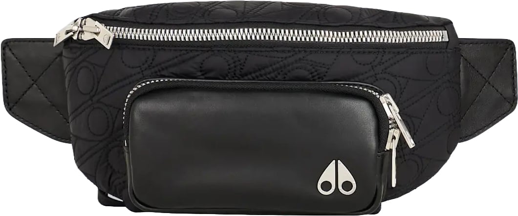 Moose Knuckles Logo Hip Pouch Monogram Bag Zwart