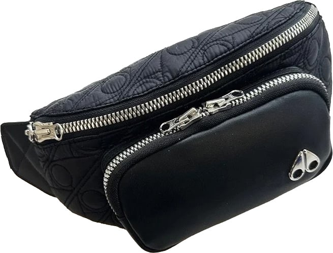 Moose Knuckles Logo Hip Pouch Monogram Bag Zwart