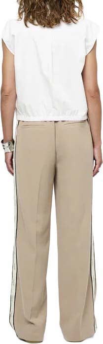 Dante6 hush logo striped pants Beige