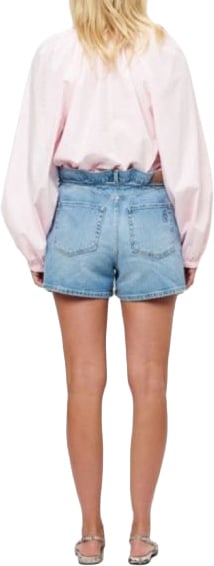Dante6 belted demin shorts Blauw