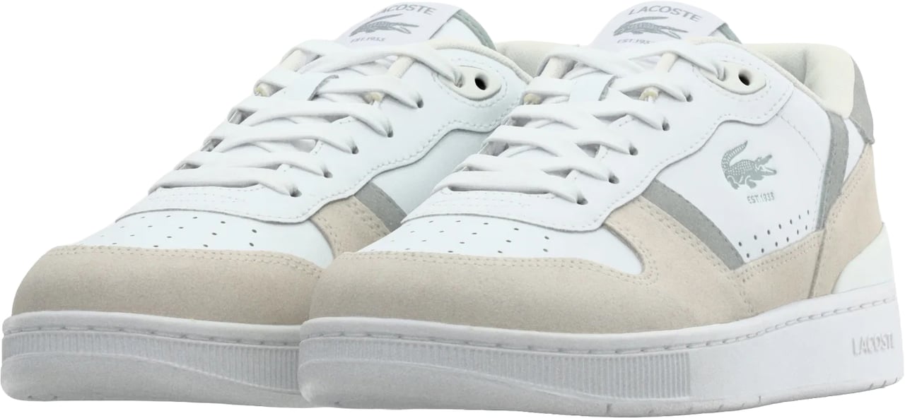 Lacoste T-Clip sneaker wit grijs Wit