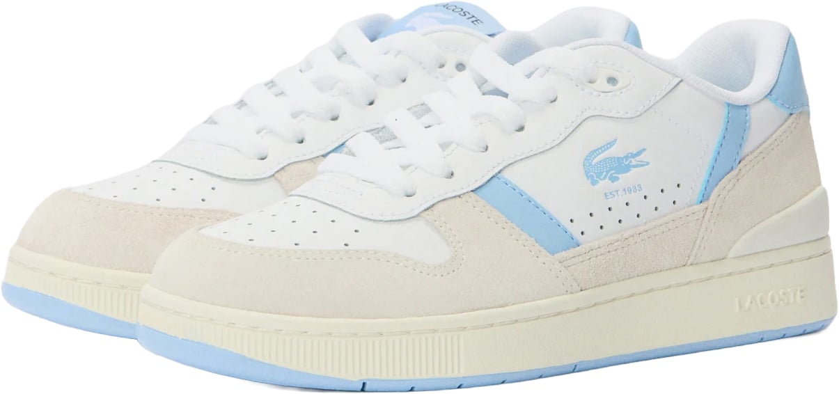 Lacoste T-clip set sneaker wit blauw Wit