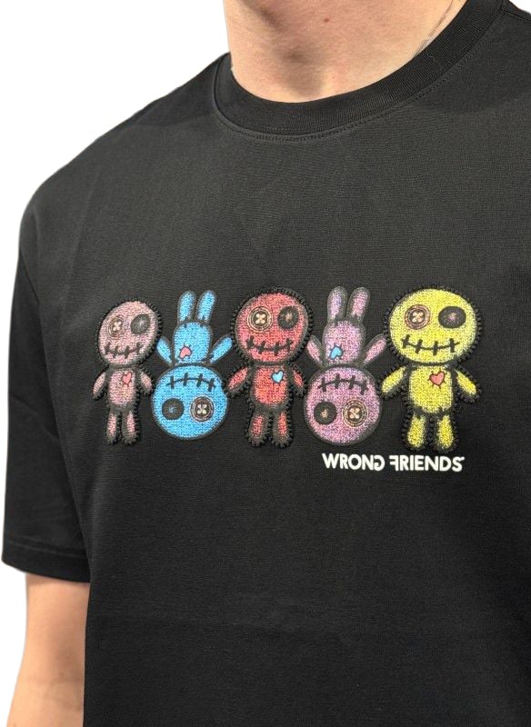 Wrong Friends Franklin T-Shirt Zwart
