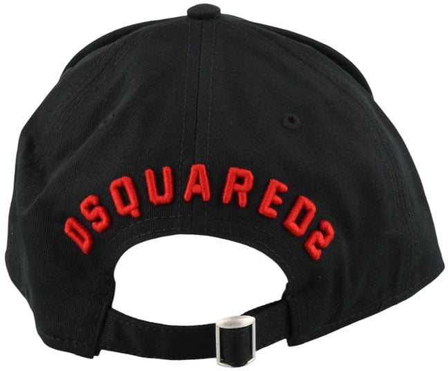 Dsquared2 Be Icon Black Red Baseball Cap Black Zwart