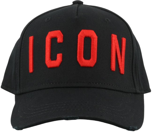 Dsquared2 Be Icon Black Red Baseball Cap Black Zwart