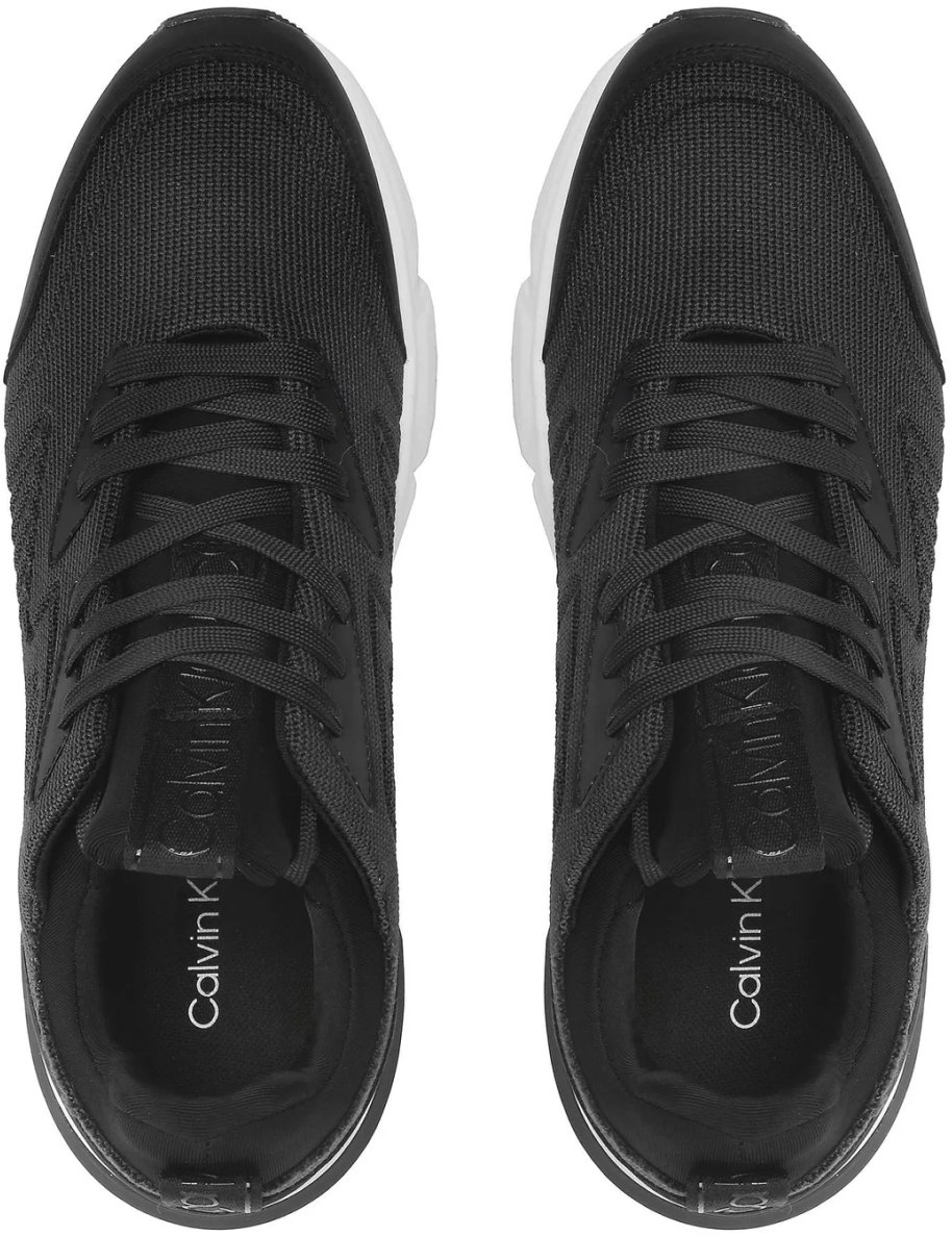 Calvin Klein Pro Runn Lace-up Knit Sneakers Zwart