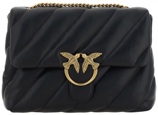 Pinko PINKO Black Calf Leather Bos Taurus Shoulder Bag Divers