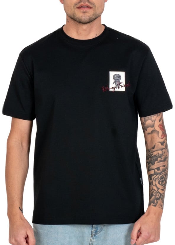 Wrong Friends BALTIMORE T-SHIRT - BLACK Zwart