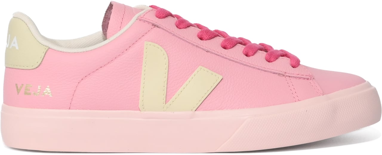Veja Veja campo chrome-free leather sneakers in pink Divers