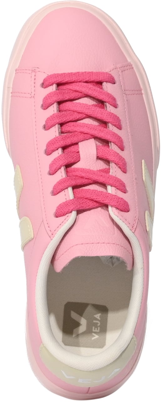 Veja Veja campo chrome-free leather sneakers in pink Divers