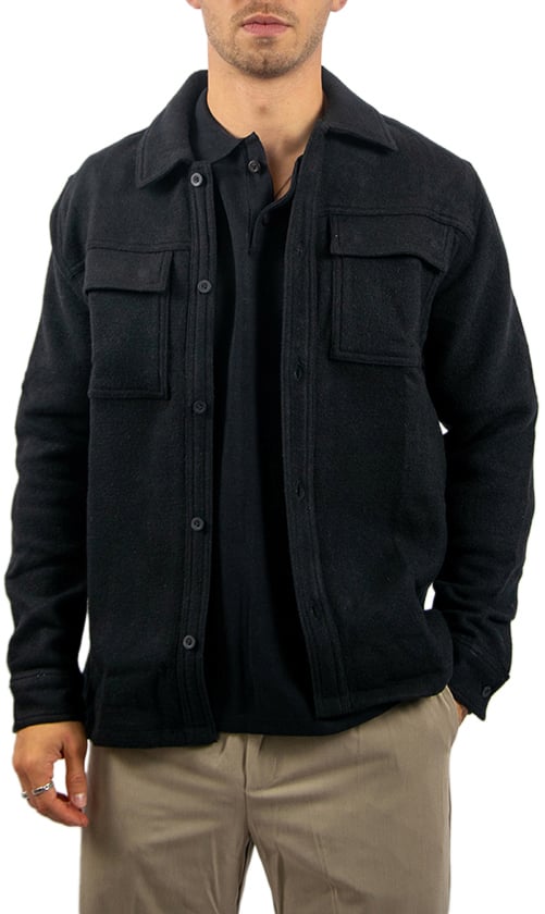 Pure Path Pure Path Regular Fit Overshirts Zwart