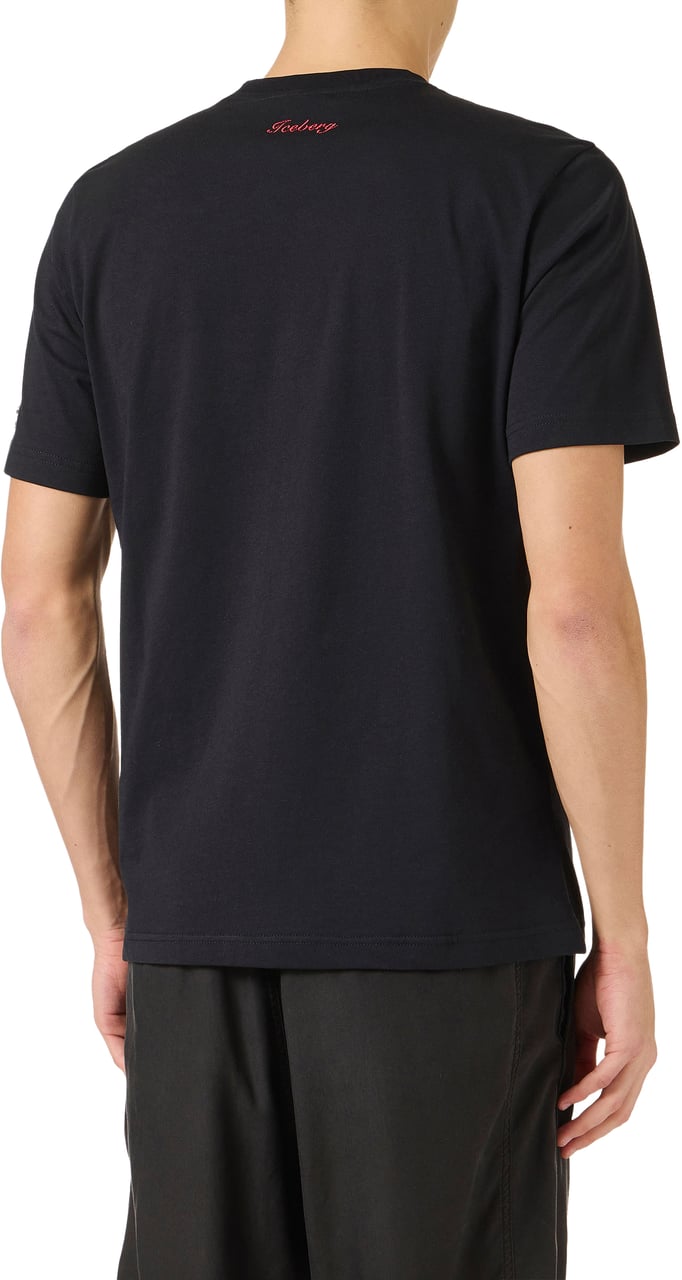 Iceberg Iceberg Looney Tunes T-Shirt Sylvester/Daffy Duck Zwart