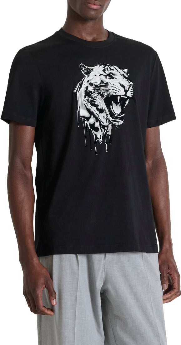Antony Morato Tiger T-shirt Black Zwart