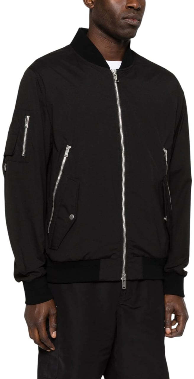 Moose Knuckles Courville Bomber Crinkle Black Zwart