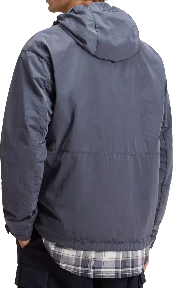 Woolrich Shiny Nylon Hooded Jacket Grisaille Grijs