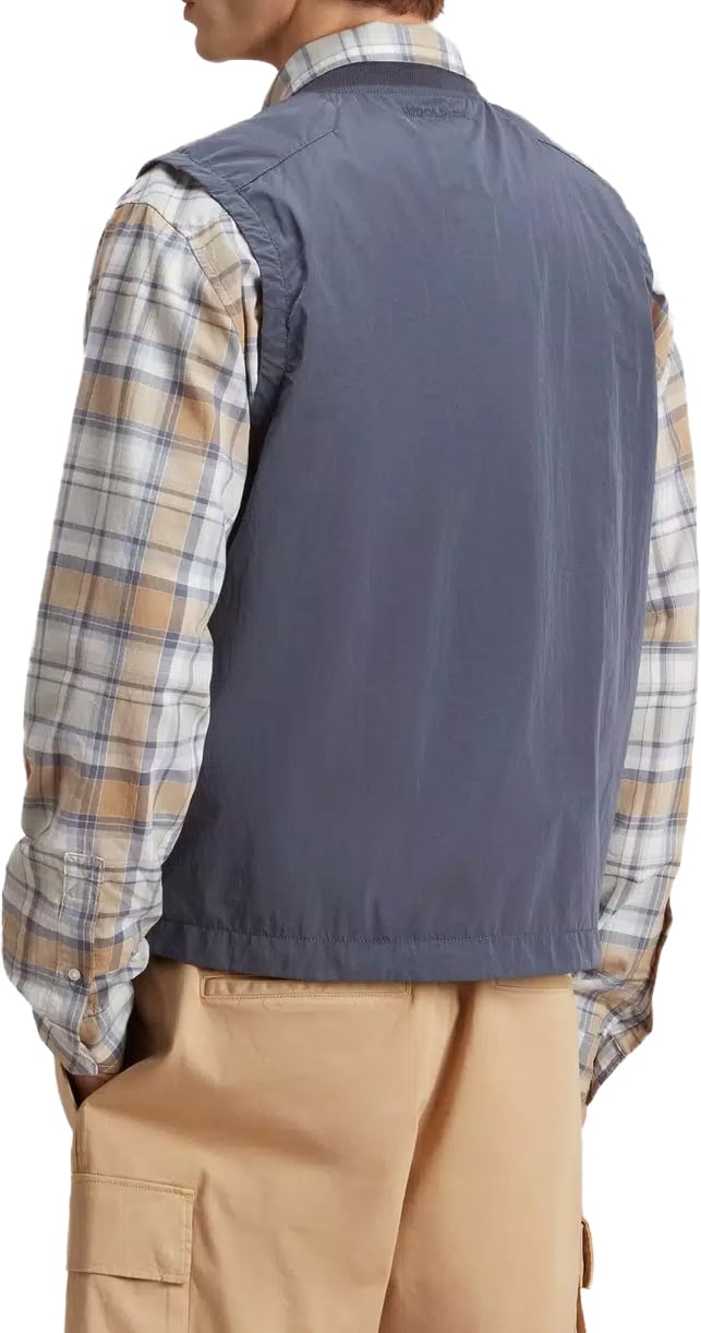 Woolrich Shiny Nylon Bodywarmer Grisaille Grijs