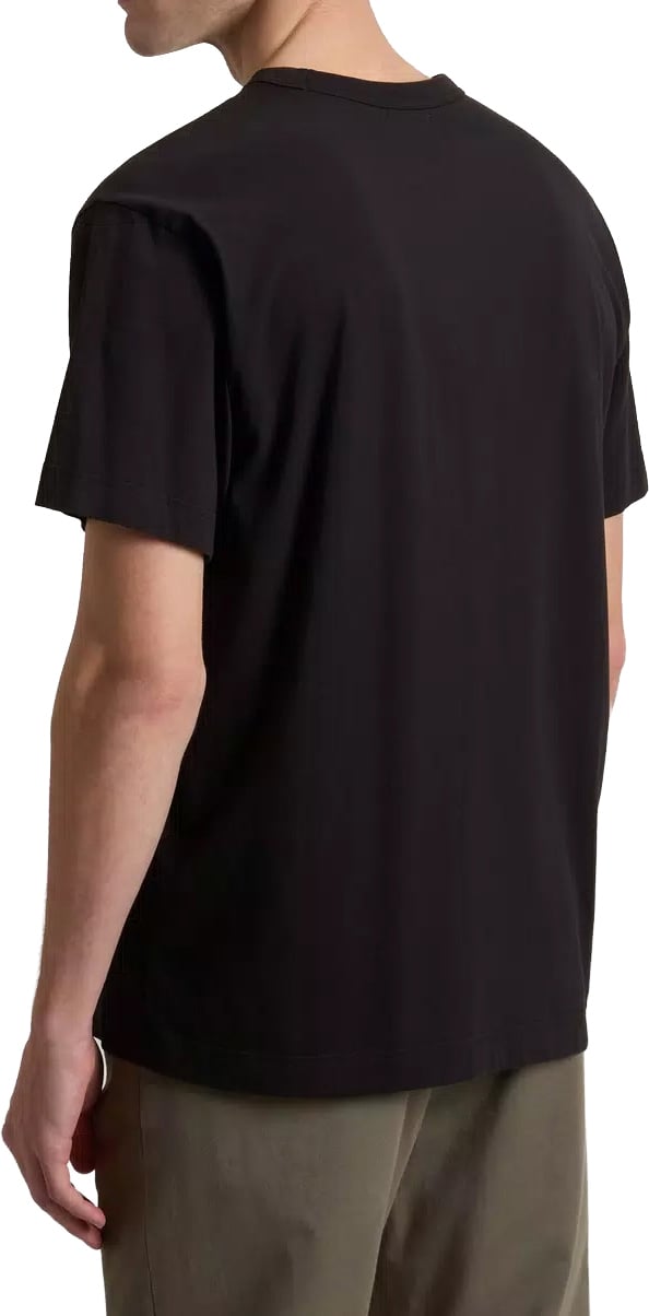 Woolrich Cotton Emblem T-Shirt Black Zwart