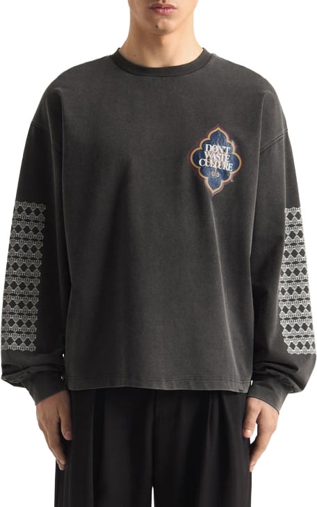 Don't Waste Culture Himariyu Longsleeve Washed Black Zwart